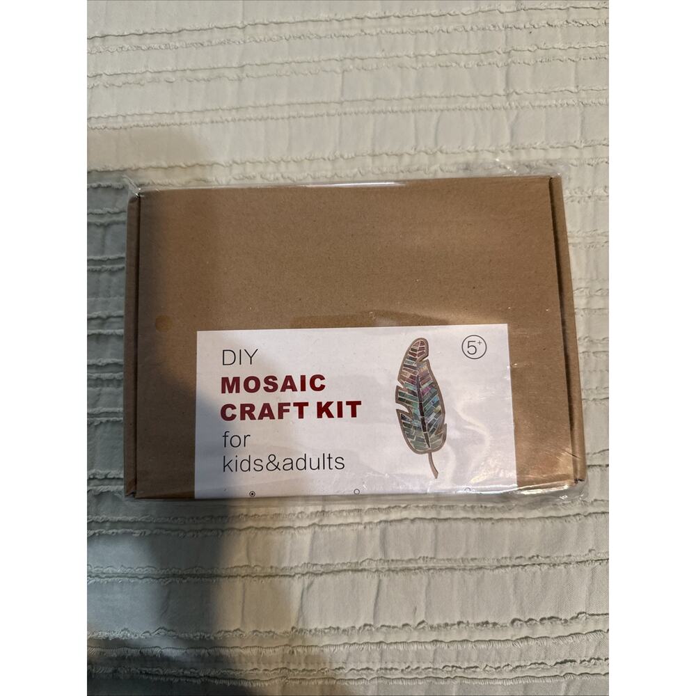 DIY Mosaic Craft Kit Feather Leaf For Kids And Adults